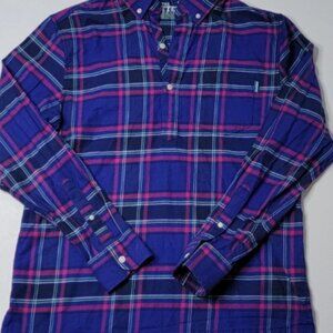 Chubbies Vibrant Plaid Button Down Shirt, unisex size XXL
